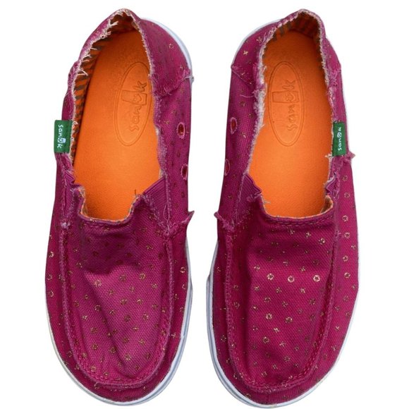 Pink Sanuk Girls Surf /Vagabond Shoe Sidewalk Surfer - Picture 2 of 12